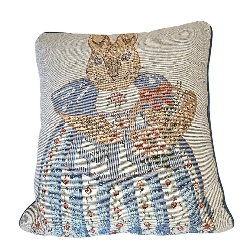 Peter Rabbit Tapestry‎ Needlepoint Pillows Beatrix Potter Spring Mr. Mrs. 11x13